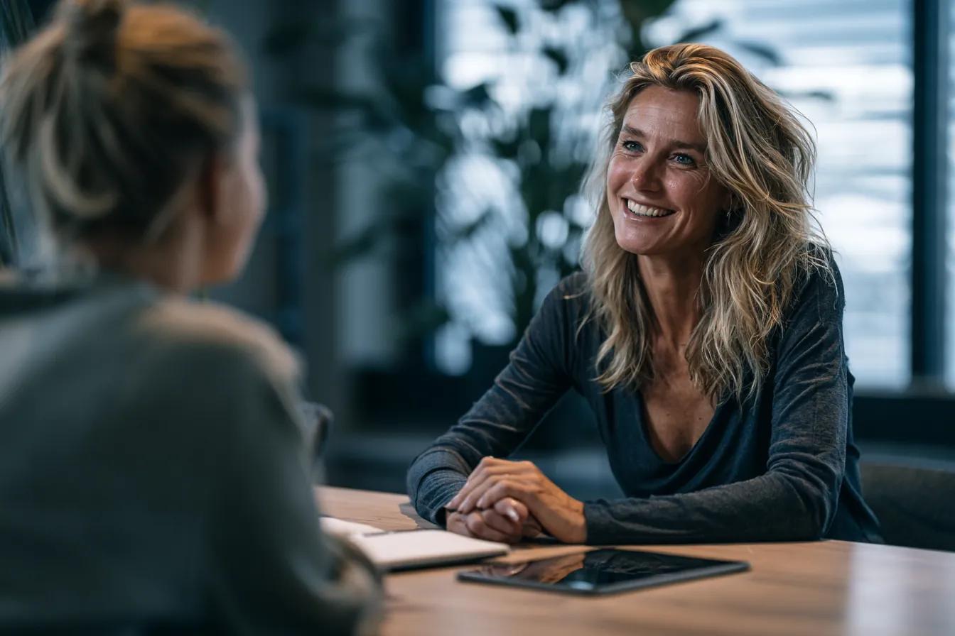 Adviseur in gesprek met ZZP-cliënt